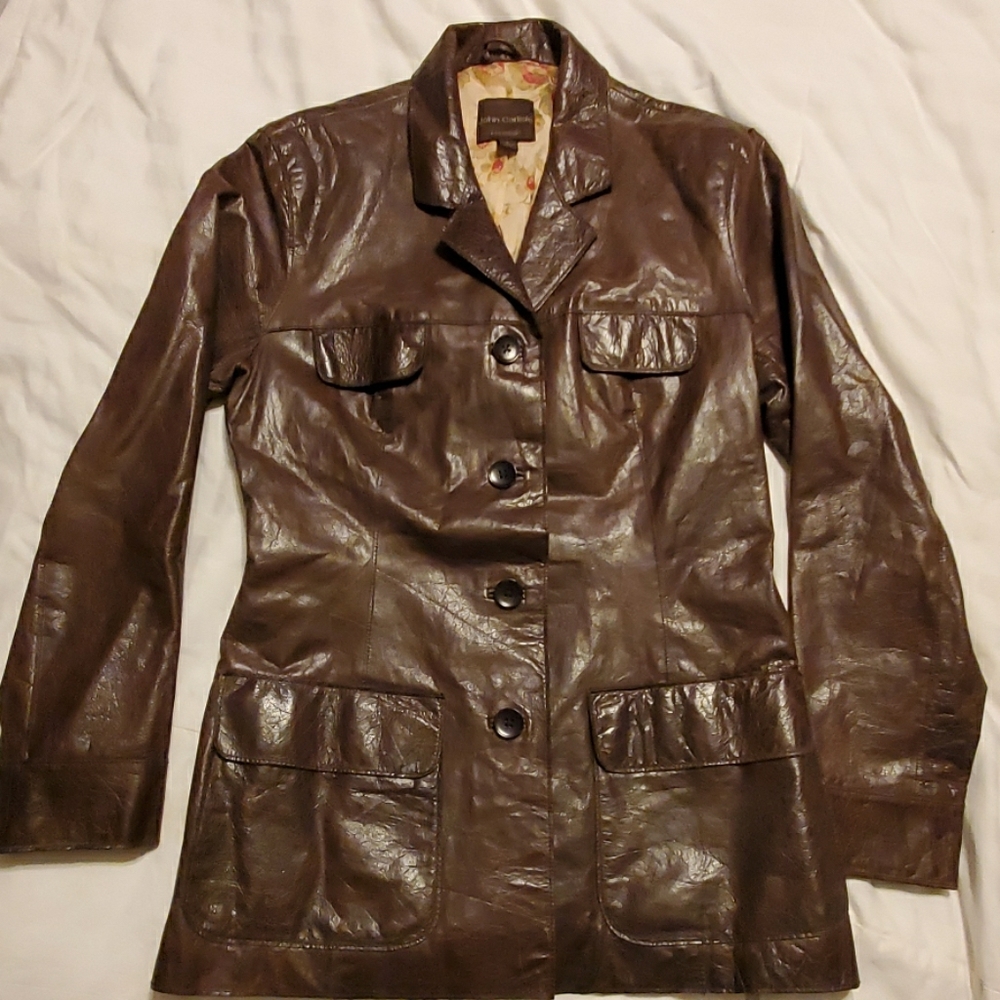 Women's John Carlisle Leather Jacket size Medium